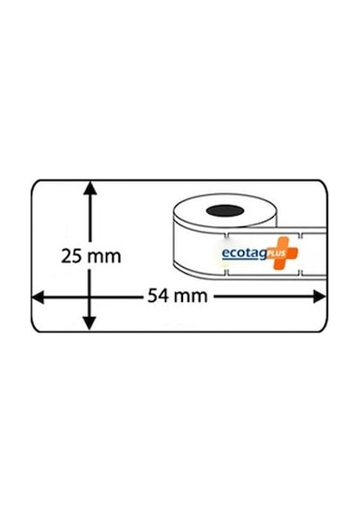 Ecotagplus Dymo 11352 Lw Muadil Etiket Beyaz 54 MM X 25 MM 500 Adet
