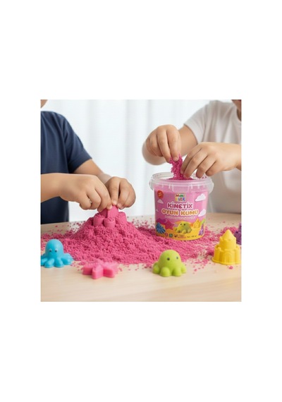Doğal Kinetik Oyun Kumu 1kg Pembe Pembe