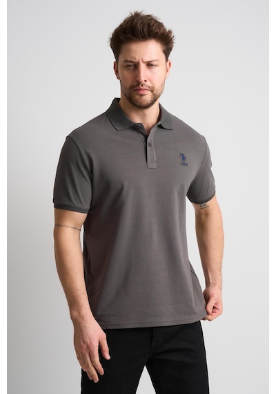 Alexander Gardi Alexandergardı Polo Yaka Düğmeli T-shirt Antrasit