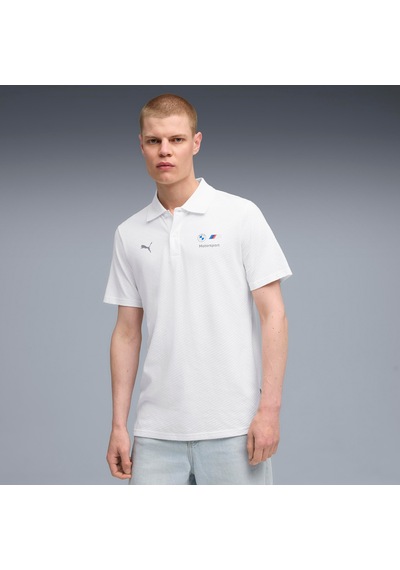 Puma Bmw Mms Jaquard Polo Erkek Yetişkin Polo T-shirt Beyaz