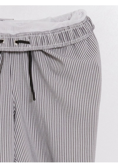 Lcw Swımwear Siyah Kısa Boy Çizgili Erkek Deniz Şortu
