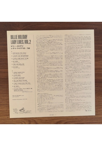 Billie Holiday 1953-56 Radio & Tv Broadcasts Volume 2