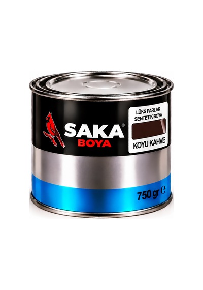Saka Boya Lüks Parlak Sentetik Boya Koyu Kahve 750 Ml