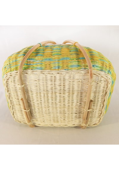 Rattan Renkli Piknik Sepeti -01 Mix