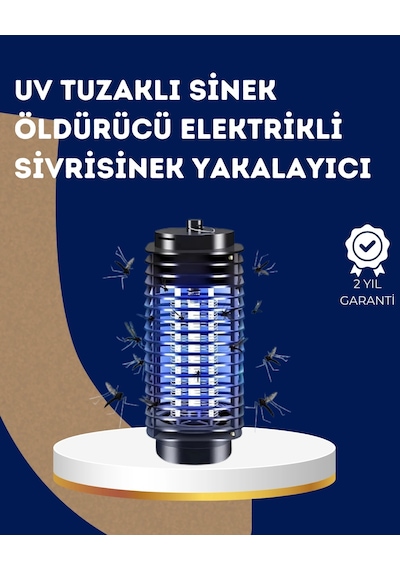 Elektrikli Uv Işıklı Sivrisinek Ve Böcek Öldürücü - Sessiz Ve Güvenli Tuzak
