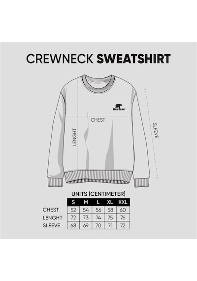 Bad Bear Logo Crewneck Erkek Ekru Sweatshirt 22.02.12.007-c108 001