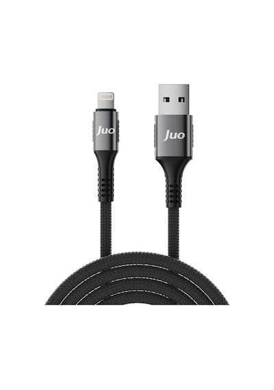 Juo JCBK122-B 12w 2.4a Usb-a To Lightning Apple Uyumlu iPhone iPad Örgülü Hızlı Şarj Ve Data Kablosu 2 M