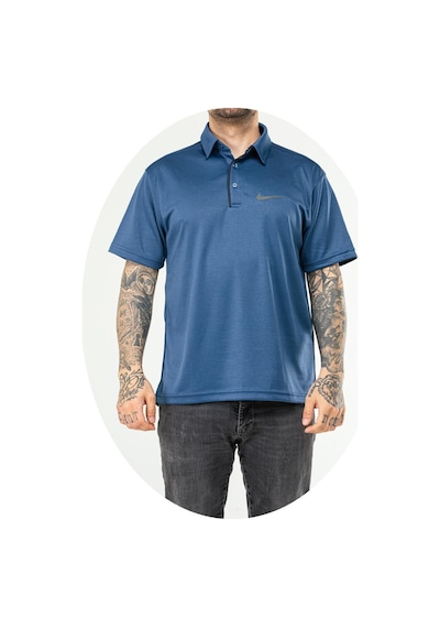 Nike Ef-4545 Erkek Battal Polyester Mesh Polo Yaka T-shirt İndigo