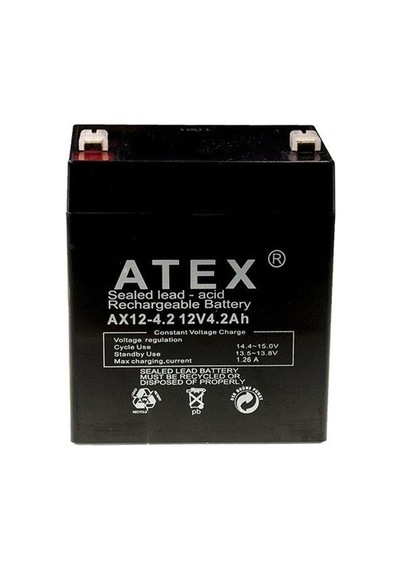 Atex Ax12-4.2 12 Volt 4.2 Amper Kuru Akü 90x70x101 Mm -181708