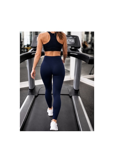 Mercan Kids & Butik Kadın Yüksek Bel Toparlayıcı Tayt Dikişsiz İç Göstermez Spor Taytı Lacivert