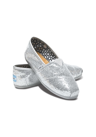 TOMS SILVER GLITTER - GÜMÜŞ PULLU KADIN ESPADRİL Gümüş