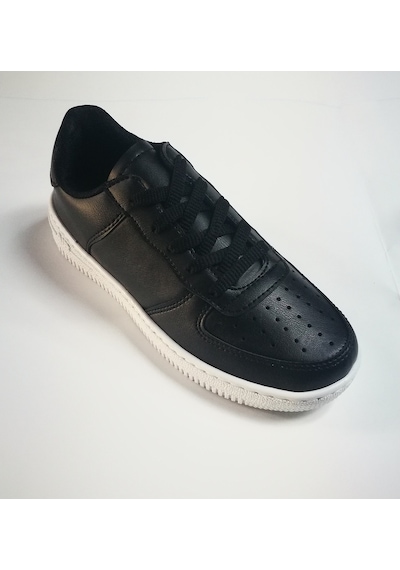 Aır Bağcıklı Termo Taban Unısex Spor Sneaker Siyah