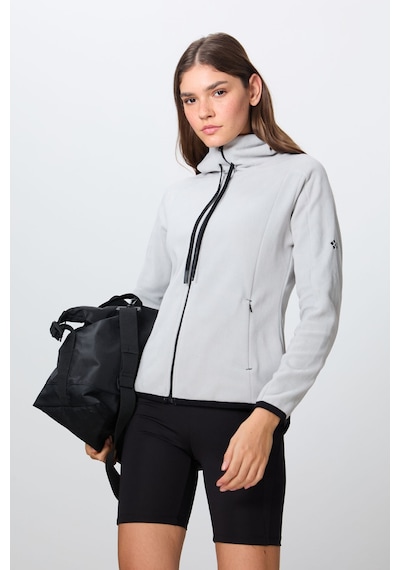 Tommy Life Taş Kalın Yumuşak Dokulu Kapüşonlu Standart Fit Nakışlı Polar Kadın Sweatshirt -97287 Taş