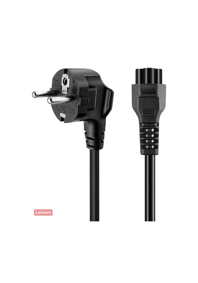 Lenovo Notebook Adaptör Güç Kablosu 1.2 Mt Yonca Power Kablo Laptop Bilgisayar Kablosu Siyah