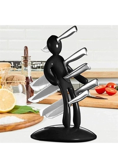 Sn-29170 Siyah Çok Amaçlı Mutfak Tezgah Üstü Bıçak Tutucu Stand Organizer Renkli