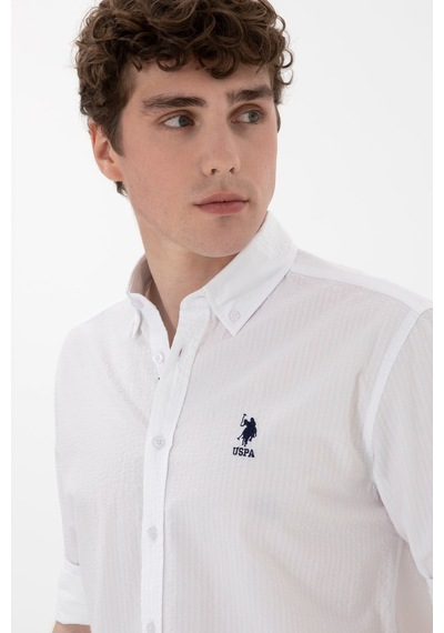 U.S. Polo Assn. U.s. Polo Assn. Erkek Beyaz Uzun Kollu Regular Gömlek 2170101