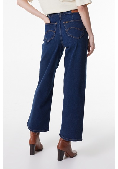 Lee Stella Regular Fit Normal Kesim Yüksek Bel Ispanyol Paça Mavi Kadın Esnek Jean Denim Kot Pantolon L31S007404 Mavi