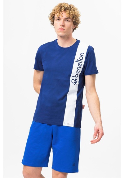 Benetton Bnt-m20474-23y Erkek T-shirt BNT-M20474-R1078 Lacivert