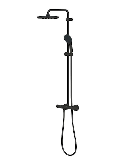 Grohe Tempesta System 250 Duvara Monte Termostatik Bataryalı Duş Sistemi - 266702431 Gri - Gümüş