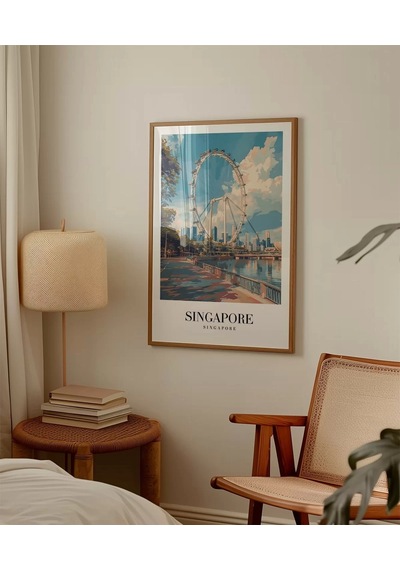 Çerçevesiz Poster Marina Bay'ın Parlak Yüzü