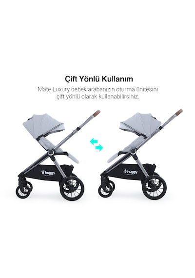 Huggy Mate 5 İn 1 Çift Yönlü Travel Bebek Arabası