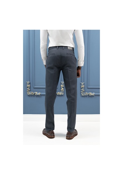 Notra Regular Fit Pamuklu Dokulu Kışlık Gabardin Pantolon Lacivert