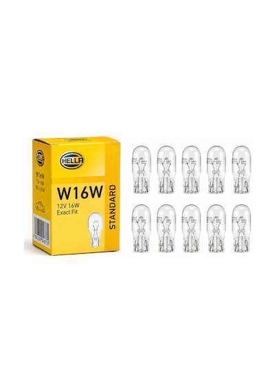 W16w T15 12v 16w Geri Vites Ve İç Aydınlatma Ampulü  10'lu Paket