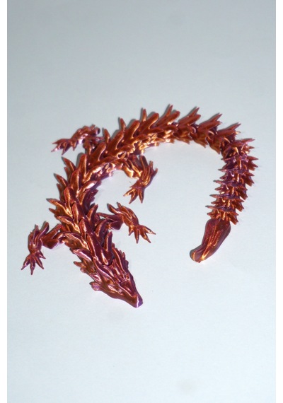 Eklemli Ejderha 3 Renkli 28 Cm - Dekoratif 3d Maket Hediyelik 1,8cm
