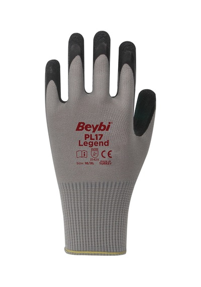 Pl17 Legend Polyester Örme Lateks Eldiven Çok Renkli