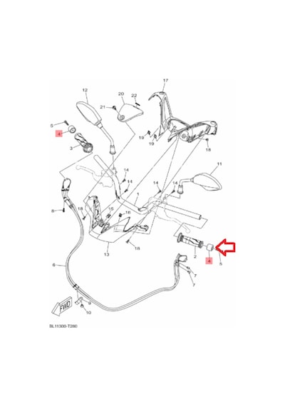 Yamaha Xmax 125 Or.  Gidon Topuzu 1Pa-F6246-10