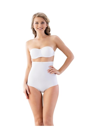 Beyaz Mı Emay 2813 Yüksek Bel Slip Lazer Korse Beyaz