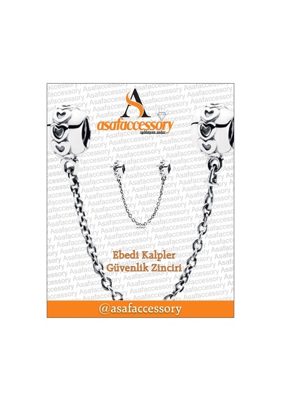 Ebedi Kalpler Güvenlik Zinciri Charm Asafaccessory Gümüş