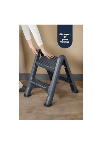 Kaydırmaz Tabanlı 2 Katlı Katlanır Merdiven, 200 Kg Kapasite İle