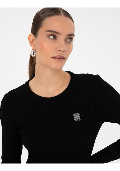 Pierre Cardin Kadın Siyah Kazak /triko 50317072-vr046 Siyah