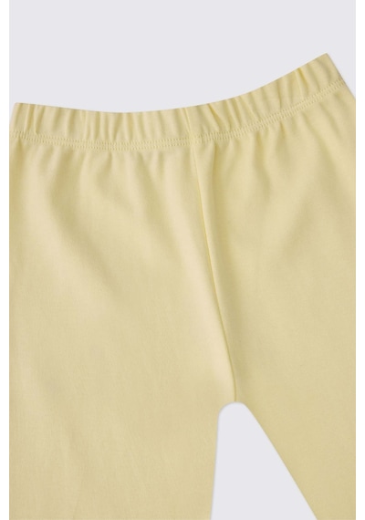 Panço Liberty Kumaş Yenidoğan Patikli Sarı Pantolon 5611GN04002