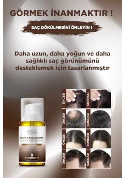 Dökülme Karşıtı Ve Onarıcı Mucizevi Saç Bakım Serumu 50 Ml Keratin Ve Argan Yağı