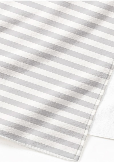 Çizgili Gri Beyaz Modern Plaj Havlusu - Minimalist Marine Stil Hızlı Kuruyan Mikrofiber Havlu Serin Kanyon