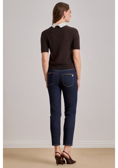 Slim Straight Mavi Jean Pantolon Mavi