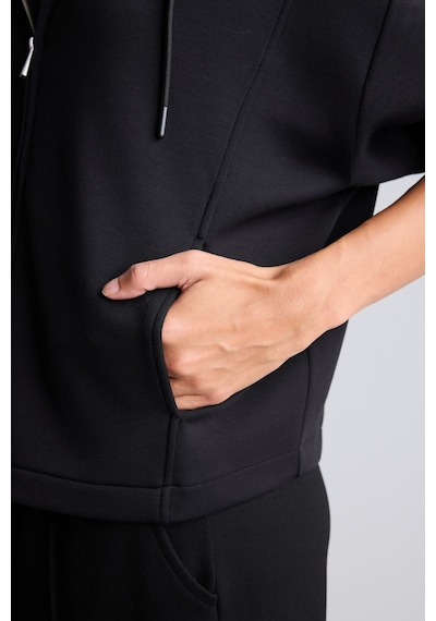 Defacto Ultra Yumuşak Oversize Fermuarlı Kapüşonlu Cepli Basic Sweatshirt Hırka H5189ax26aubk81 Siyah-bk81