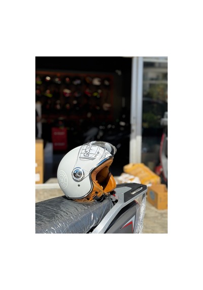Nero Retro Motosiklet Kask - Ece Sertifikalı Zombies Orange
