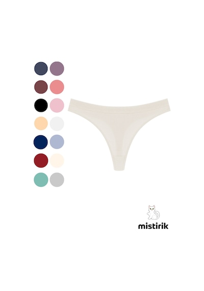 Mistirik Paulo Model Fitilli Esnek Kumaş String Tanga Ekru Renk Ekru