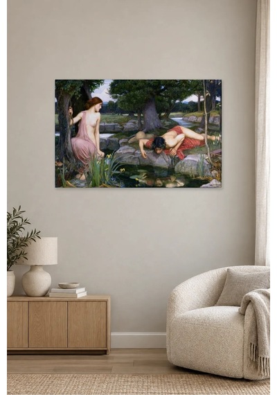 Fida Waterhouse Ekho Ve Narkissos Canvas Tablo Çok Renkli