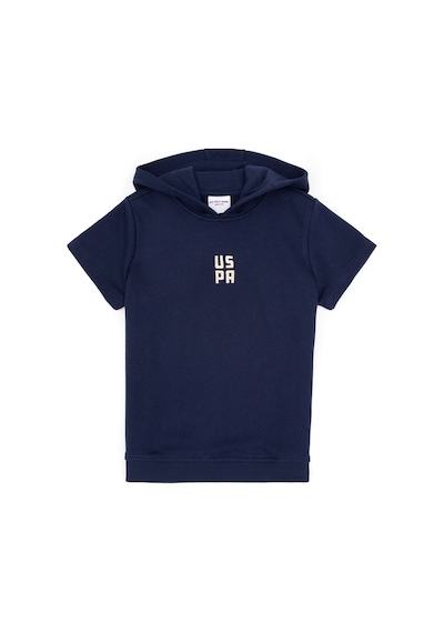 U.S. Polo Assn. Erkek Çocuk Lacivert Kısa Kollu Kapüşonlu Sweatshirt 50325170-VR033