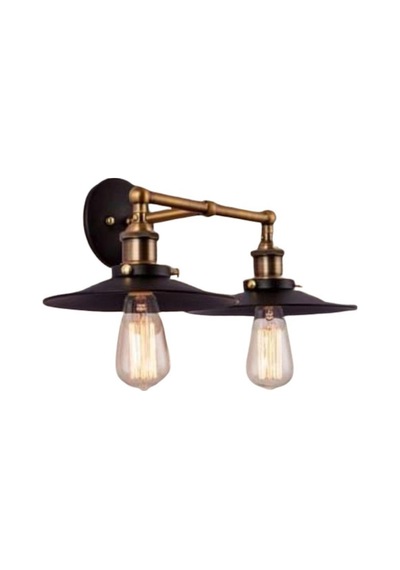 Mylight Retro Aplik 2'li Siyah Ve Eskitme Rustik