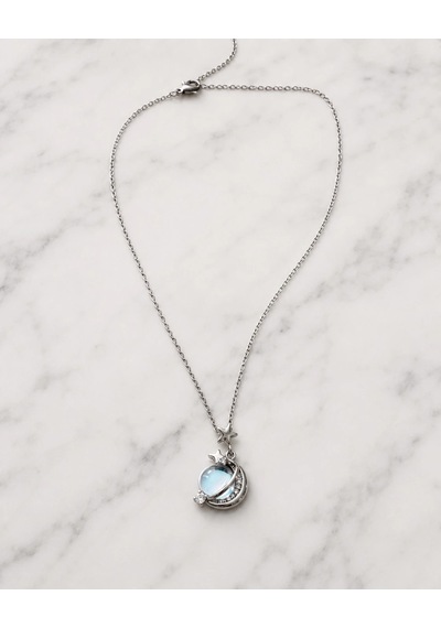Gökyüzü Temalı Opal Kolye Çok Renkli