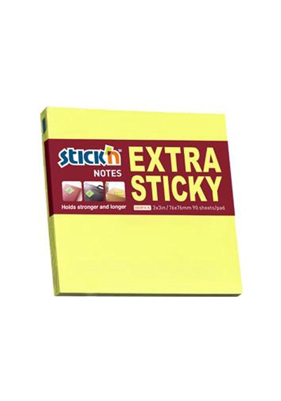 Hopax Stıckn Yapışkanlı Not Kağıdı Extra 90 Yp 76X76 Neon Sarı 21