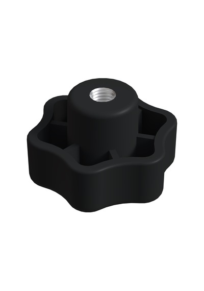 Cateksss Çap: 30 Mm Sıkma M8 Burçlu Polyemid Siyah - 20 Li Paket
