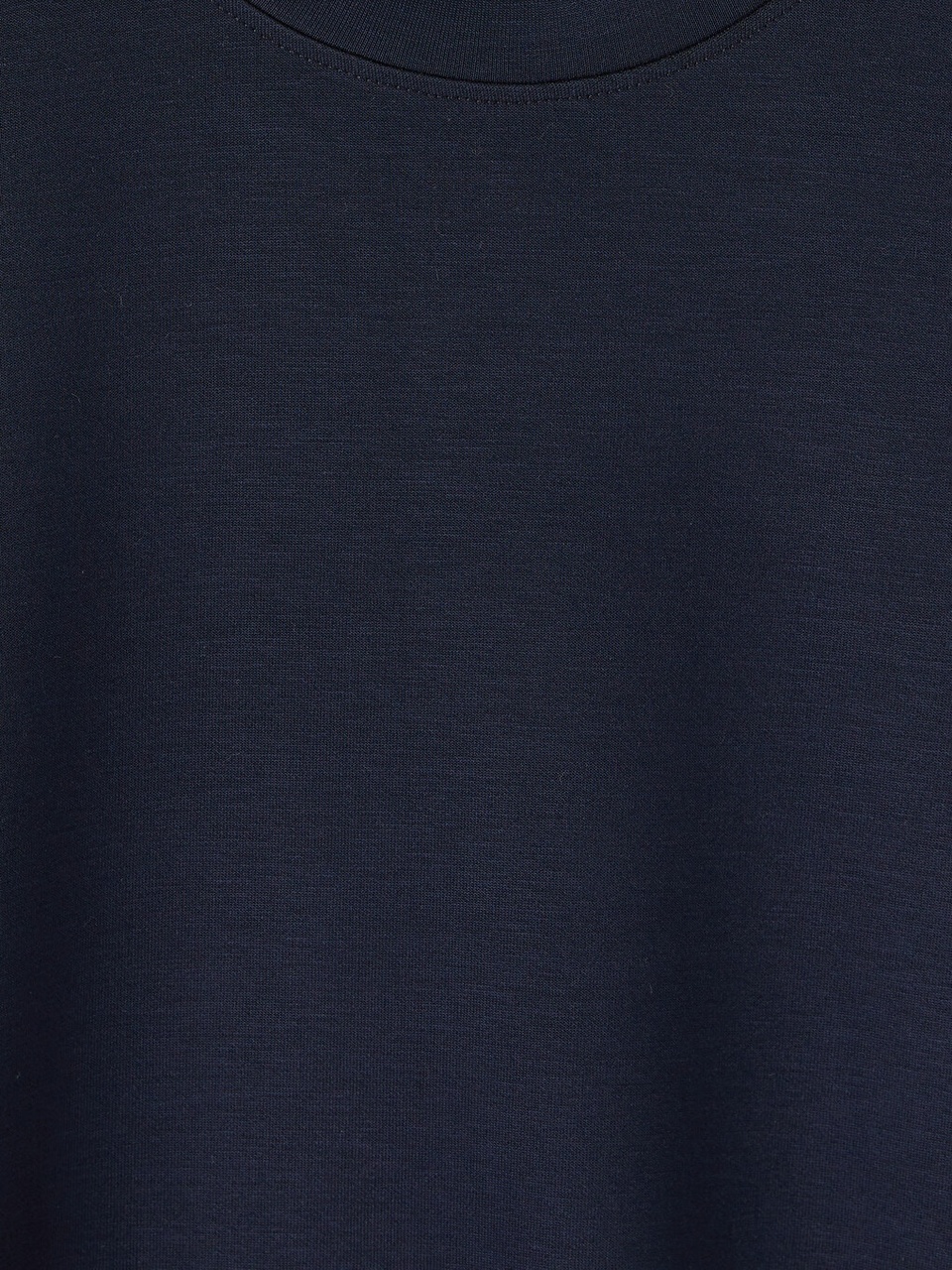 Lcw Everyday Lacivert Şerit Detaylı Soft Touch Oversize Kadın Tişört