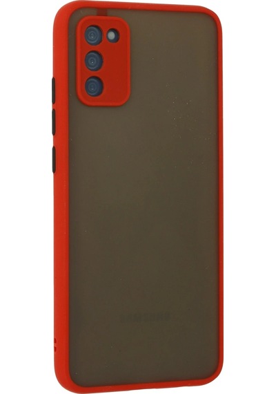 Newface Samsung Galaxy Uyumlu A03s Kılıf Montreal Silikon Kapak Glblseme - 98 - Kırmızı