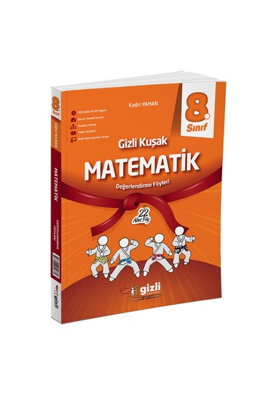 Gizli Yayınları 2025 8. Sınıf Matematik Değerlendirme Föyleri Gizli Kuşak Serisi